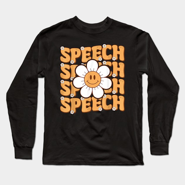 Retro Speech Therapy Speech Language Pathologist Therapist Long Sleeve T-Shirt by Schied Tungu 